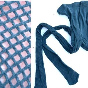 Grey Fishnet Tights OS